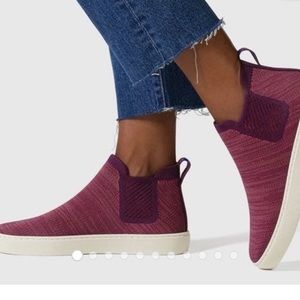 Rothy's The Chelsea Boot Sneaker Plum Melange size 10